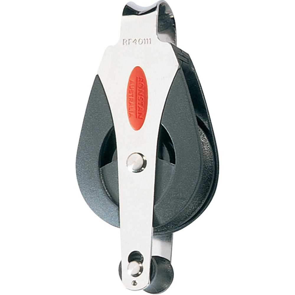 Ronstan Series 40 ball bearing block with single loop top and becket pin for sailing applications