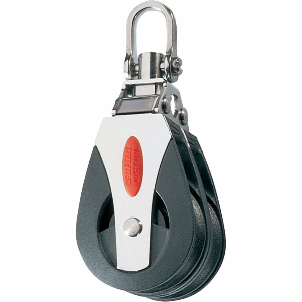 Ronstan Series 40 double ball bearing block with swivel head and low friction bearings