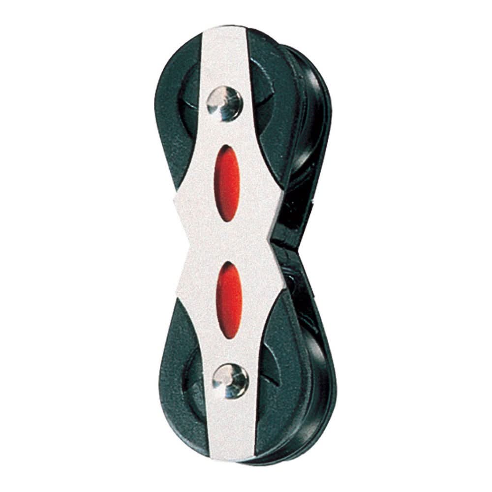 Ronstan Series 20 Double In-Line Ball Bearing Block with stainless steel and nylon parts for dinghy control lines