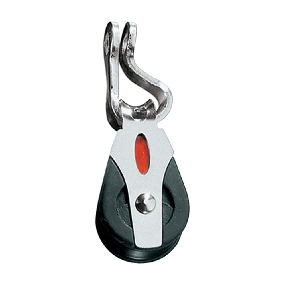 Ronstan Series 20 single ball bearing block with loop mount for low friction sailing controls