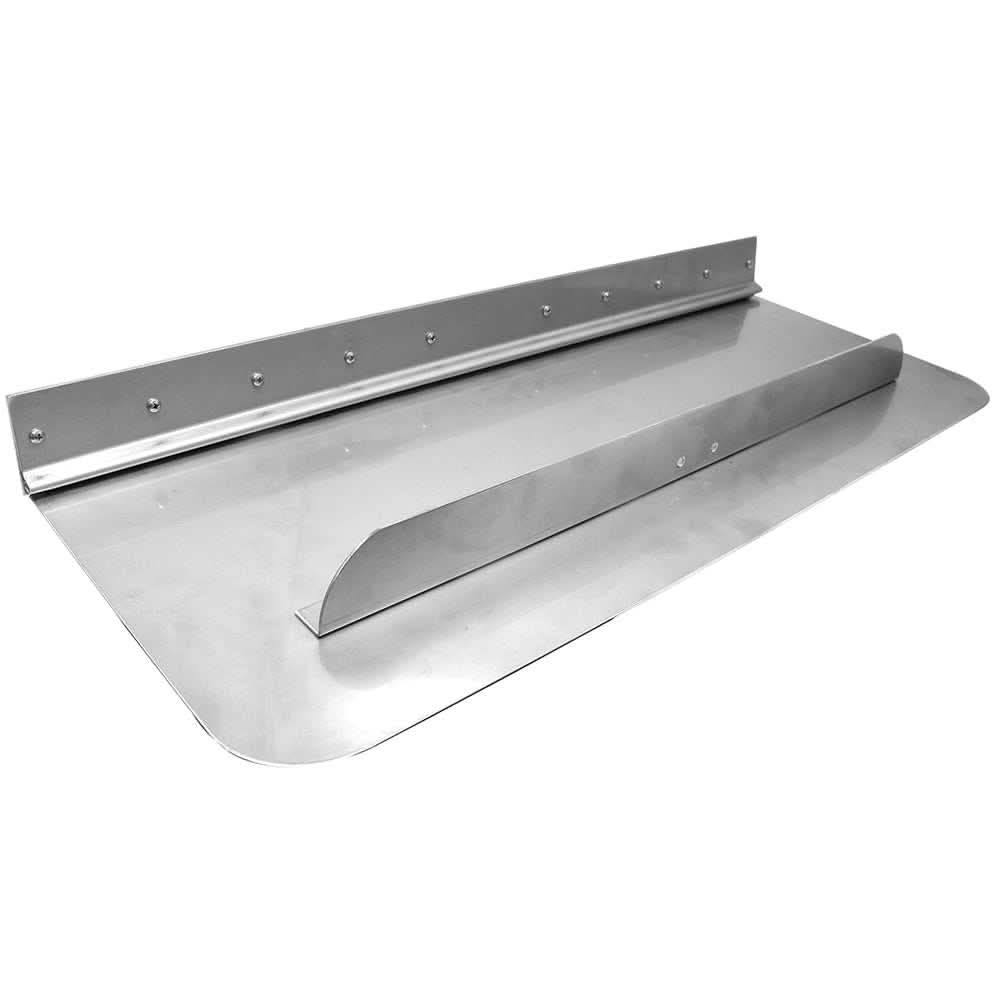 Bennett 30x12 trim plan assembly made of high-quality 304 stainless steel with backing plate and hinge for boat trimming