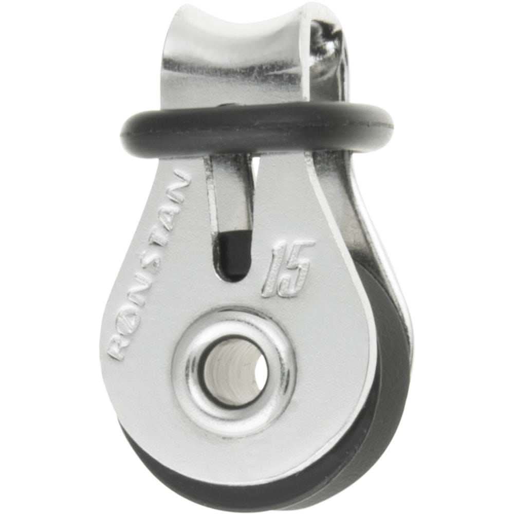 Ronstan Series 15 single ball bearing utility block with loop head and O-ring detail