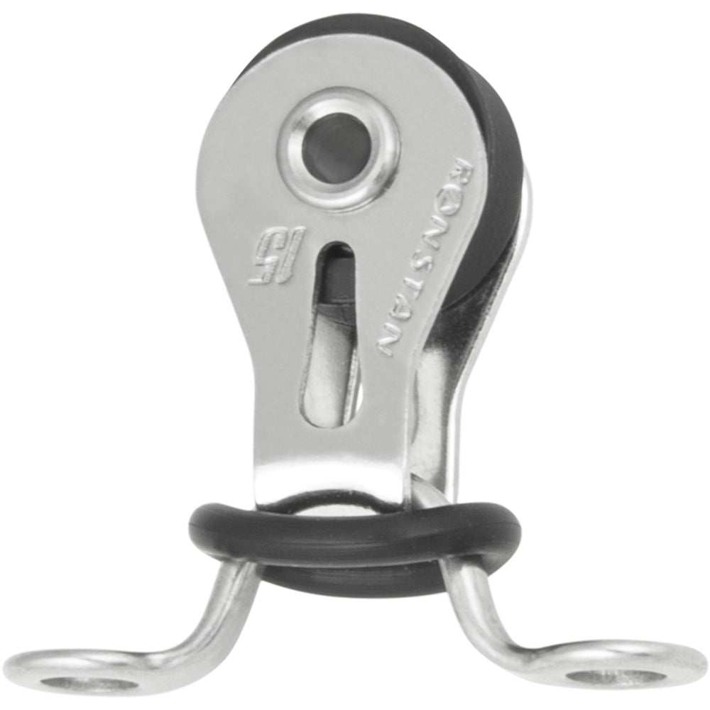 Ronstan Series 15 ball bearing utility stand-up block with stainless steel and acetal sheave for sailing control lines