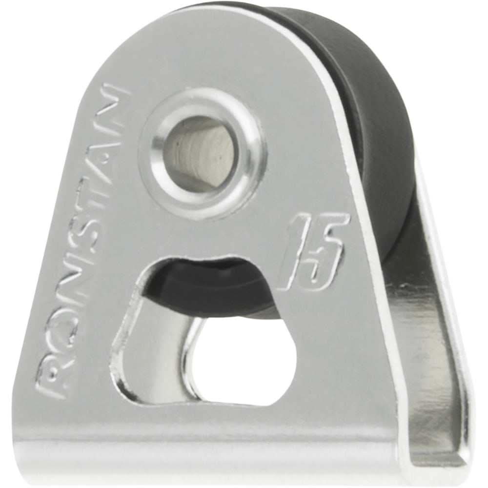 Ronstan Series 15 ball bearing upright lead block with stainless steel cheeks and acetal sheave