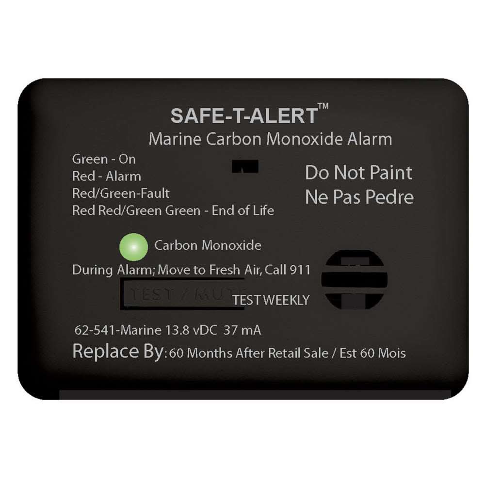 Safe-T-Alert 62 Series 12V marine carbon monoxide alarm surface mount black compact design