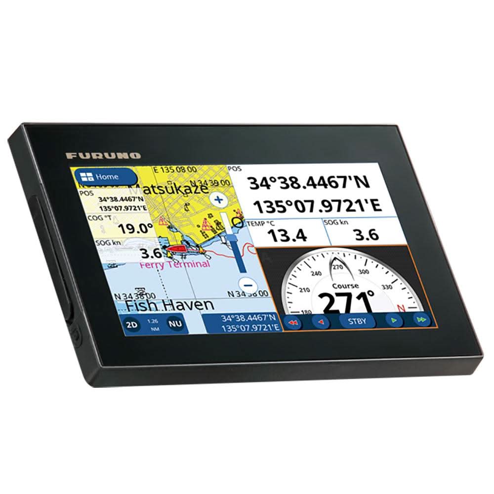 Furuno GP1871F 7-inch GPS chartplotter and CHIRP fishfinder with multi-touch display and C-MAP 4D compatibility