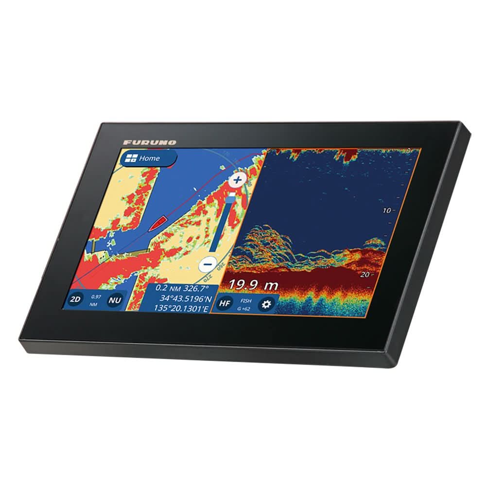 Furuno GP1971F 9-inch GPS chartplotter and CHIRP fishfinder with multitouch display and C-MAP 4D compatibility