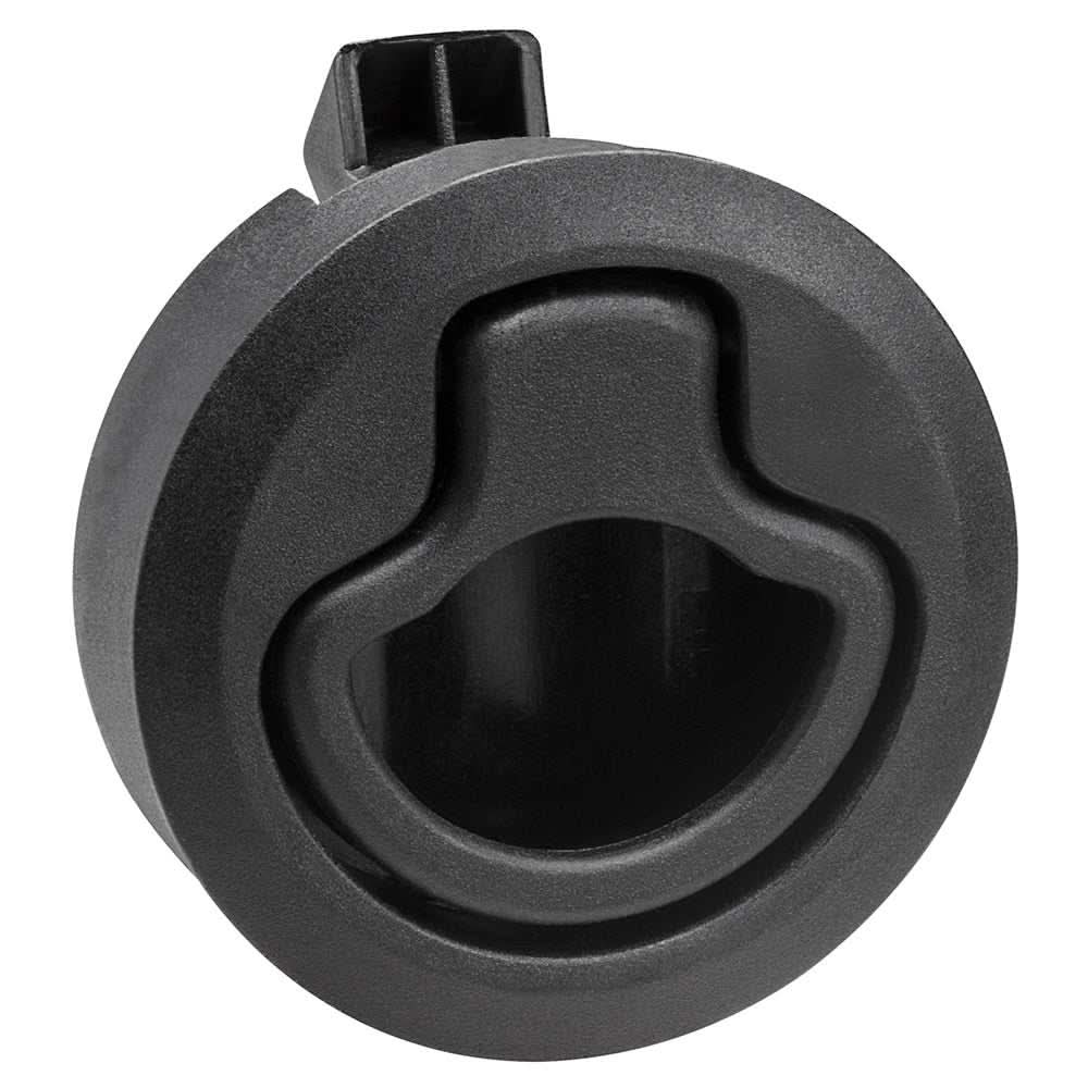 Black nylon mini ring pull non-locking slam latch