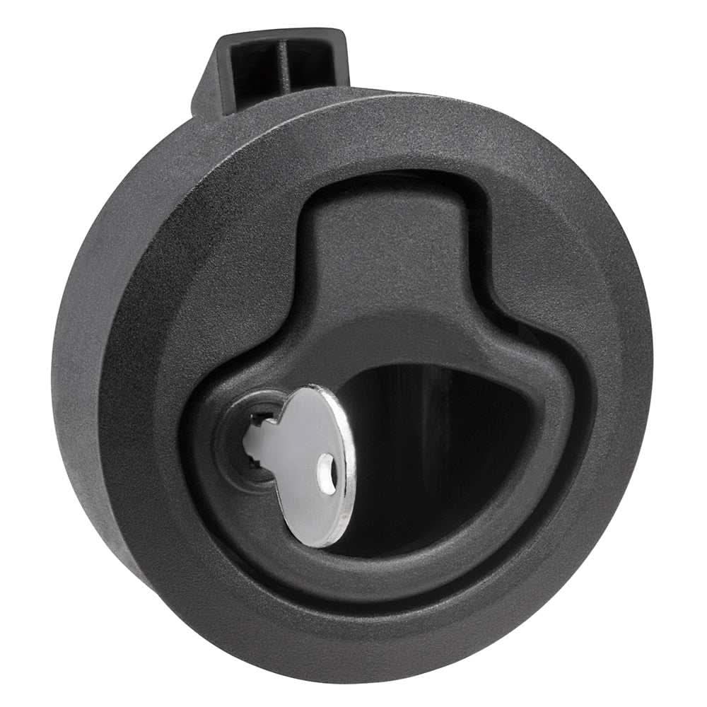Whitecap Mini Ring Pull black nylon locking mini slam latch with key slot
