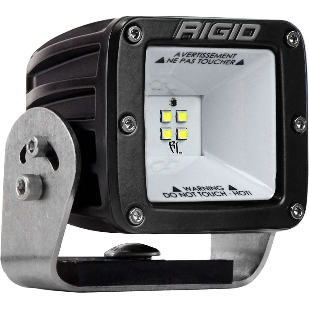 Rigid Industries 2x2 115° black DC scene light with LED technology and adjustable bracket