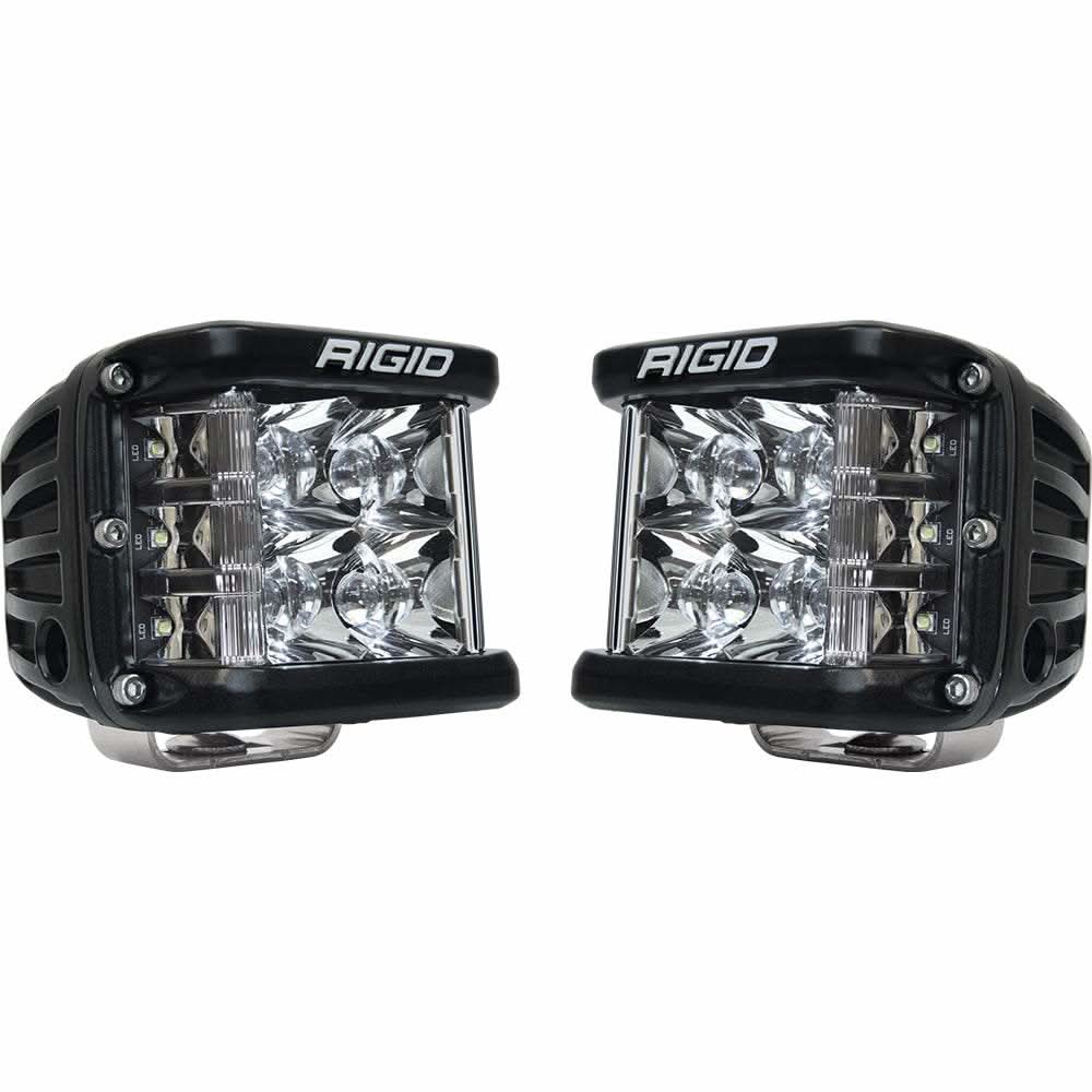Pair of black RIGID D-SS Pro Spot LED lights with durable housing and powerful optics