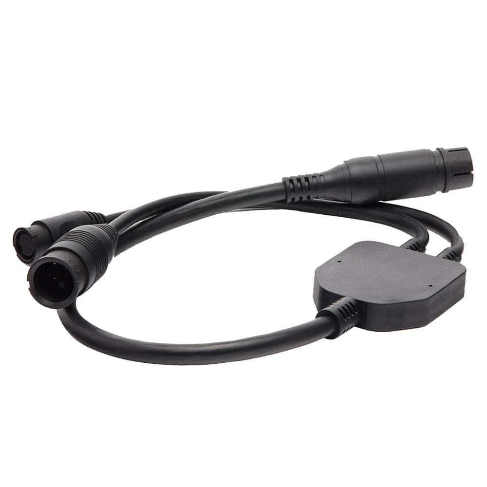 Raymarine adapter Y-cable with 25-pin to 9-pin and 8-pin connectors for DownVision and CP370 transducers to Axiom RV