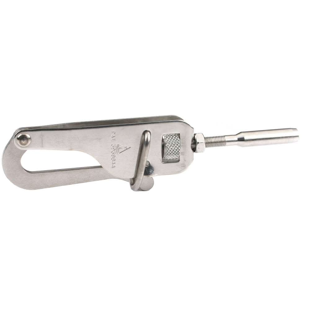 Stainless steel Safe Lock Gate Hook T-316 with adjustable knurled nut and stamped metal construction