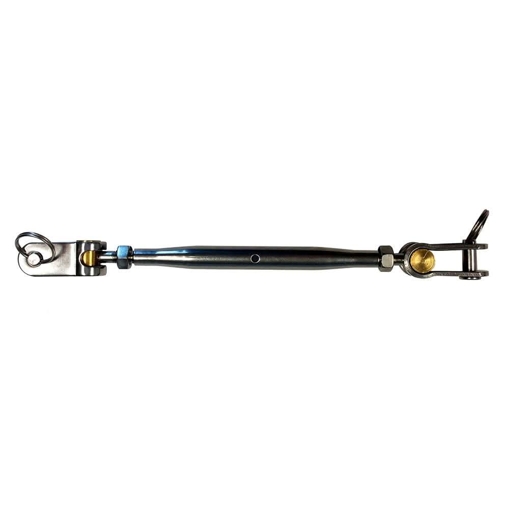Jawith Jaw Tubular Turnbuckle T-Style 5/16-24 thread with bronze body and stainless ends for rigging adjustments