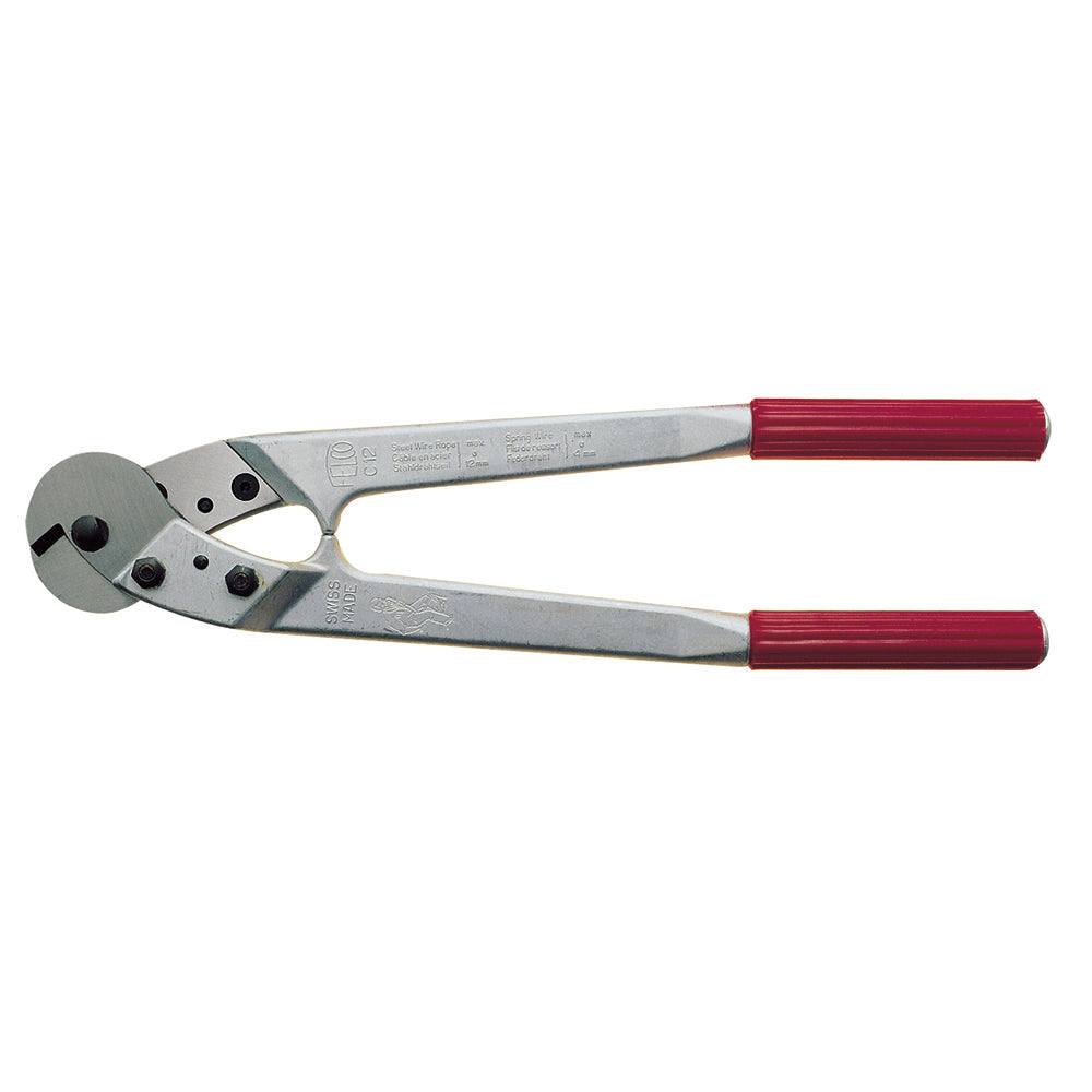 C. Sherman Johnson C-12 Cutter with red handles for clean 3/8 inch cable cuts