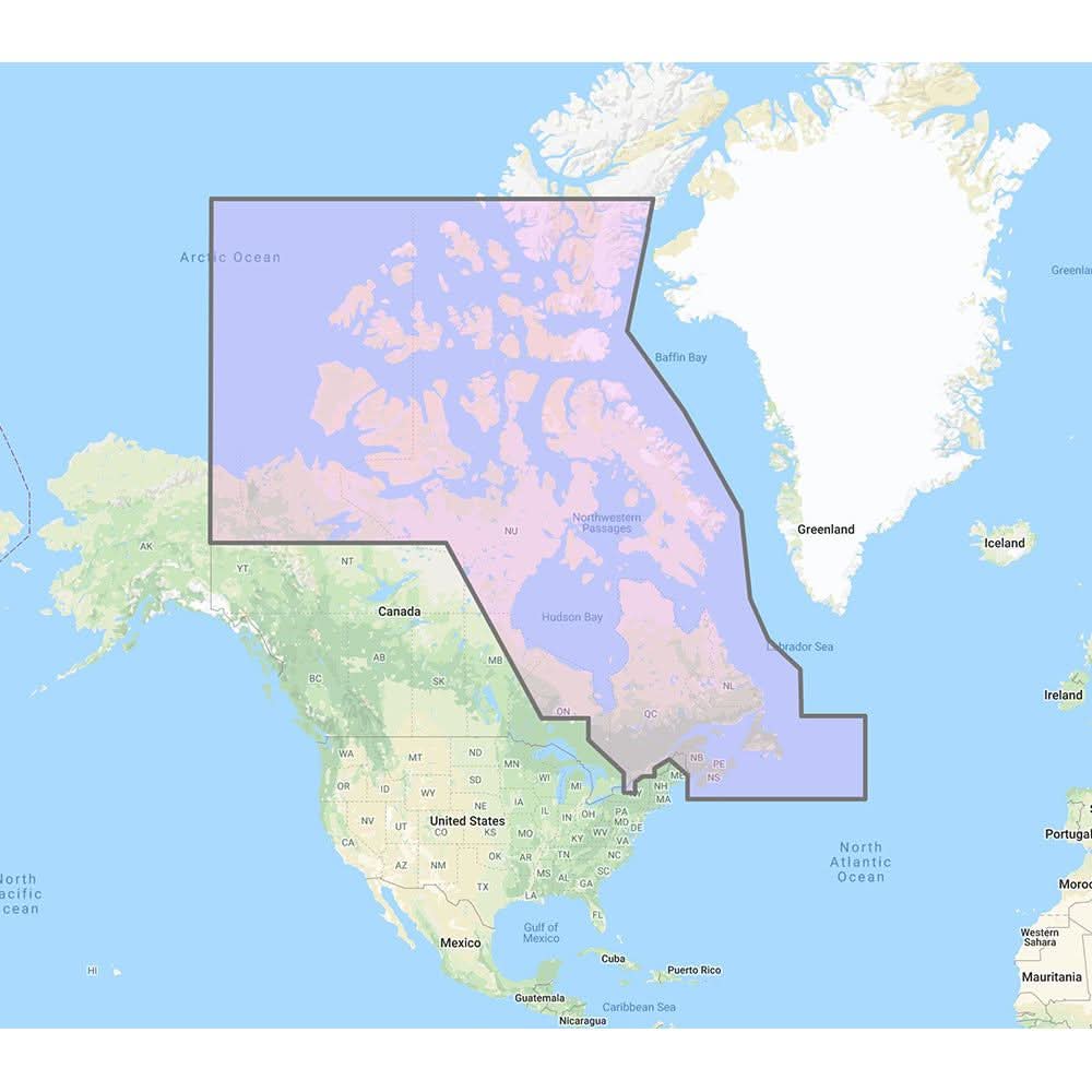 Furuno Canada North & East vector charts 3D data and satellite photos coverage map