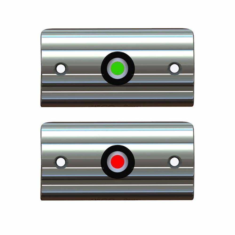 Rub rail mounted LED navigation lights with stainless steel cover for boats up to 30 feet, port red and starboard green included