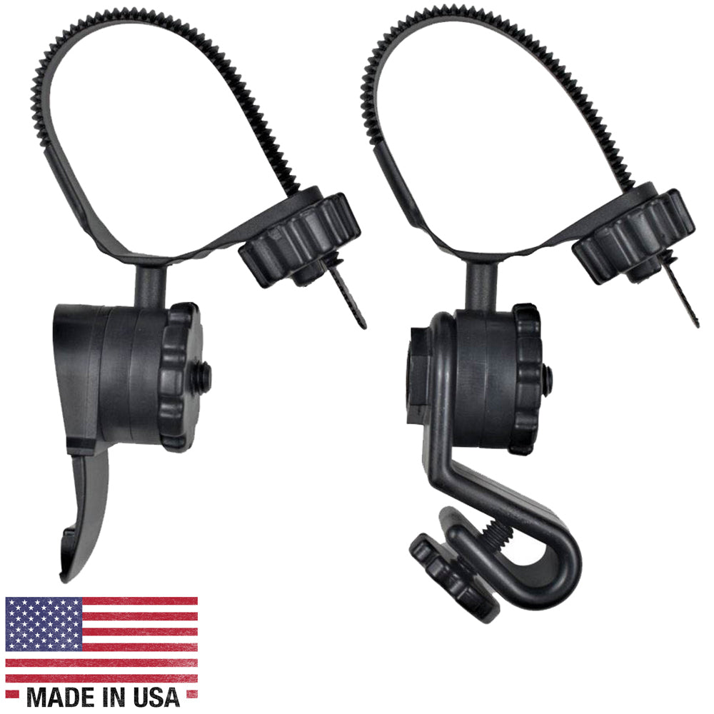 Princeton Tec Hard Hat Light Mounts - Black - HEL-KIT