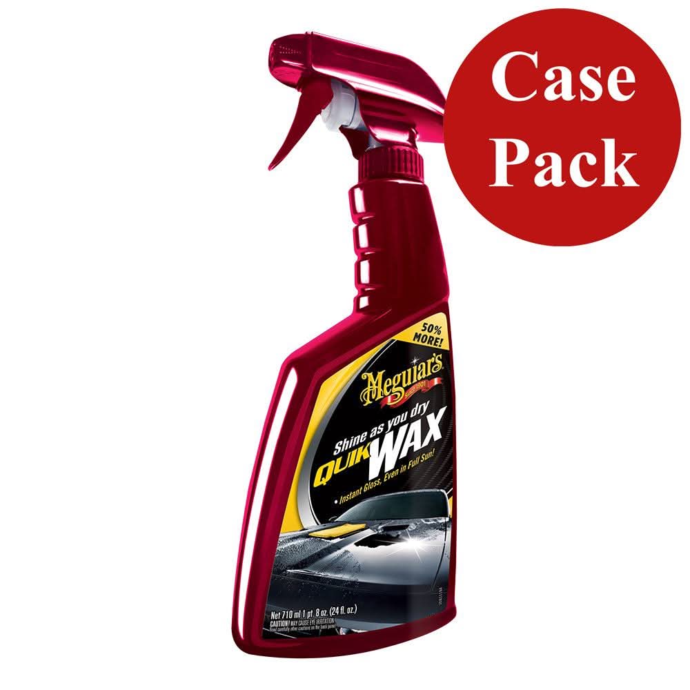 Meguiar feets Quik Wax 24oz case pack spray bottle for fast car waxing and gloss shine