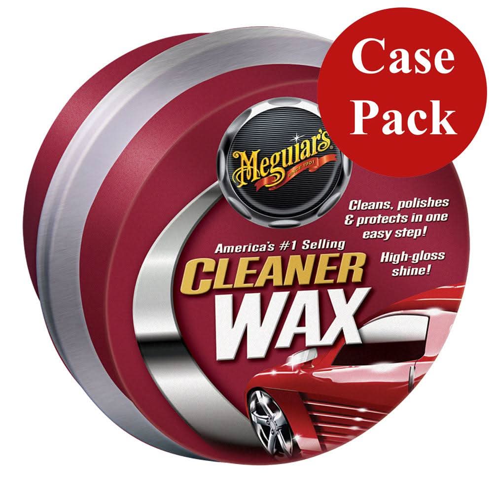 Meguiar feets Cleaner Wax paste case pack with red car and high-gloss shine label