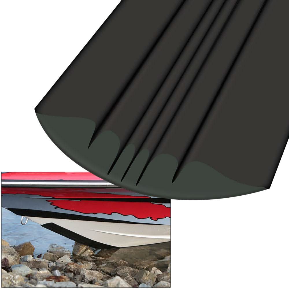 Megaware KeelGuard 6 feet black boat keel protector with abrasion-resistant design and contoured edges