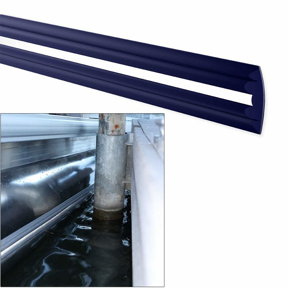Megaware PontoonGuard 32-foot blue kit with protective pontoon guards and 3M reflective strip for visibility and abrasion resistance