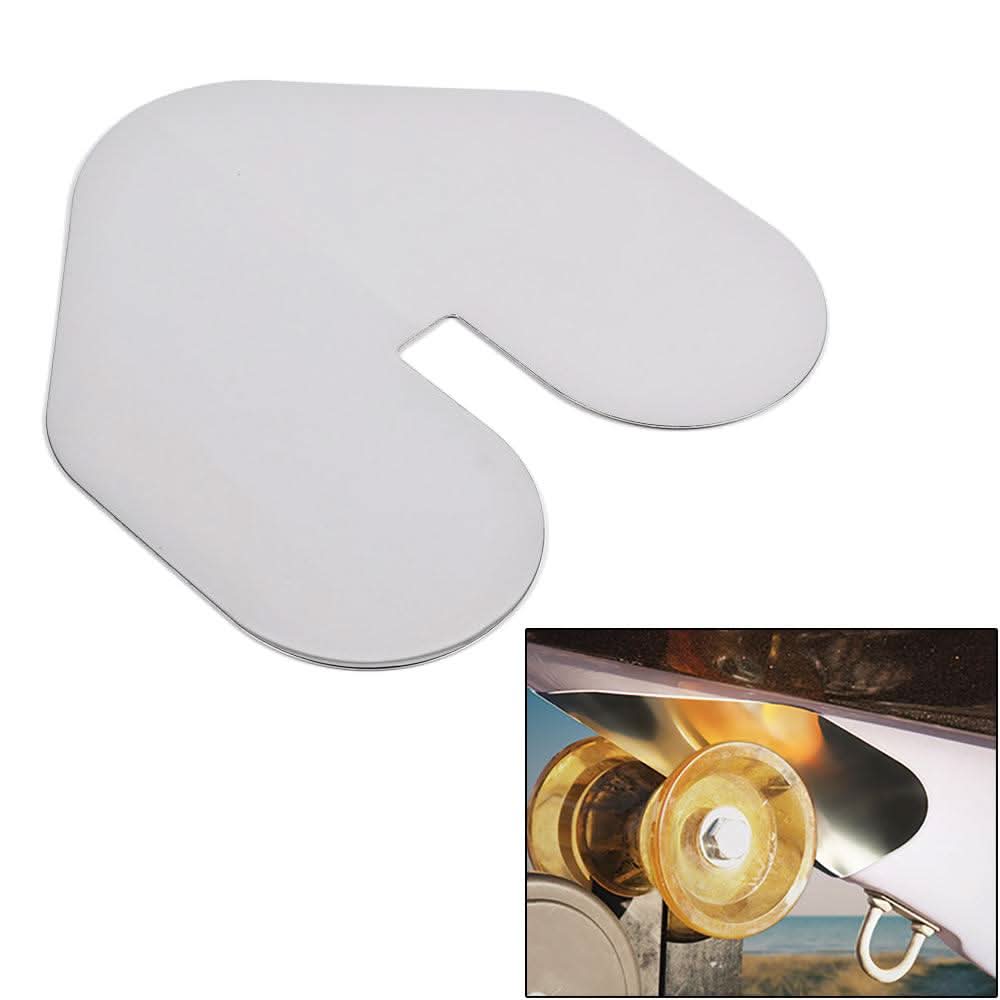 Megaware ScuffBuster XL notched stainless steel protector for boat hull against trailer roller scuffs