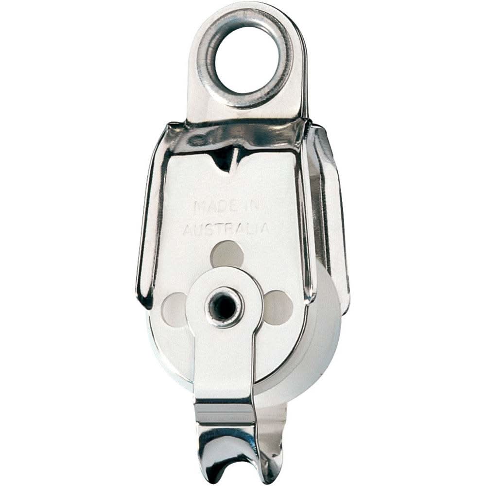 Ronstan Series 30 Utility Block single becket ferrule eye head with stainless steel cheeks and Acetal sheave