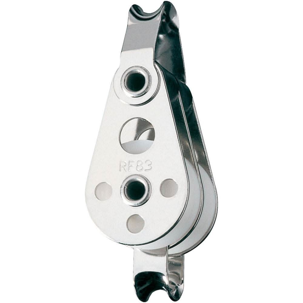 Ronstan Series 30 Utility Block double loop top and becket stainless steel and acetal sheaves marine block