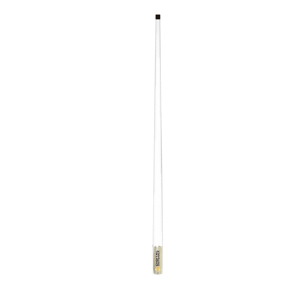 Digital Antenna 529-VW-S white 8' VHF antenna with 6dB gain and gold connector for marine use