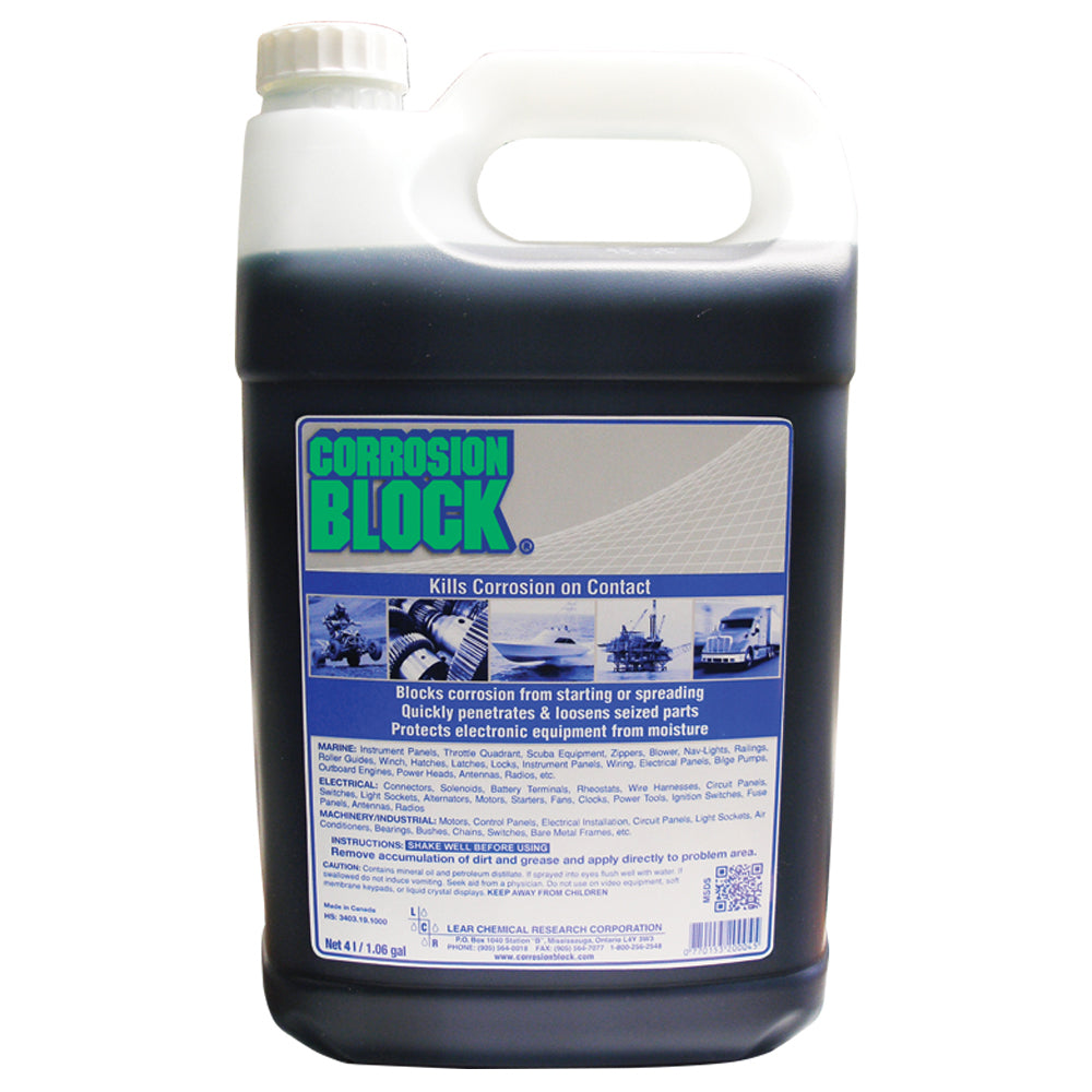 Corrosion Block Liquid 4-Liter Refill - Non-Hazmat, Non-Flammable and Non-Toxic - 20004