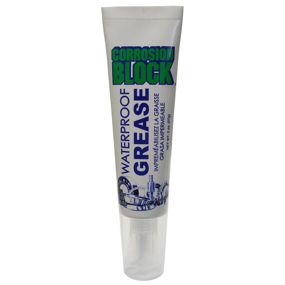 Corrosion Block High Performance Waterproof Grease - 2oz Tube - Non-Hazmat, Non-Flammable Non-Toxic - 25002