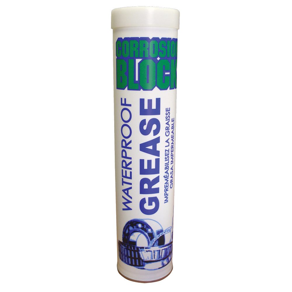 Corrosion Block High Performance Waterproof Grease - 14oz Cartridge - Non-Hazmat, Non-Flammable Non-Toxic - 25014