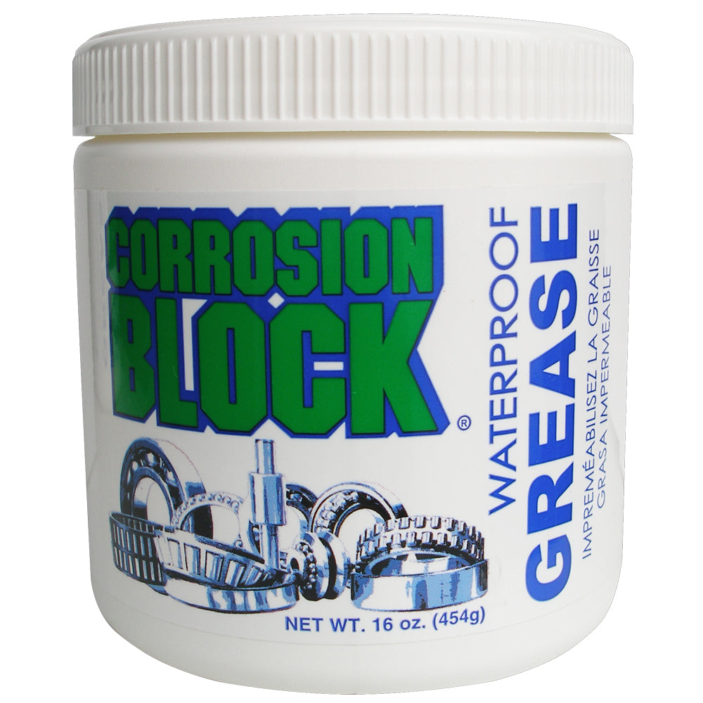 Corrosion Block High Performance Waterproof Grease - 16oz Tub - Non-Hazmat, Non-Flammable  Non-Toxic - 25016