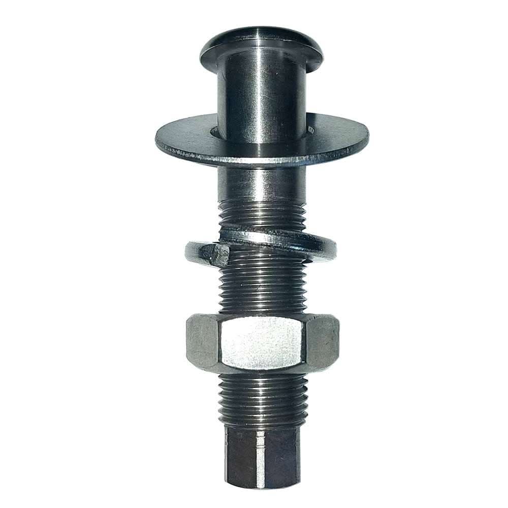 Stainless steel Rupp Fairlead Tube with lock washer, fender washer, and stainless nut for rigging.