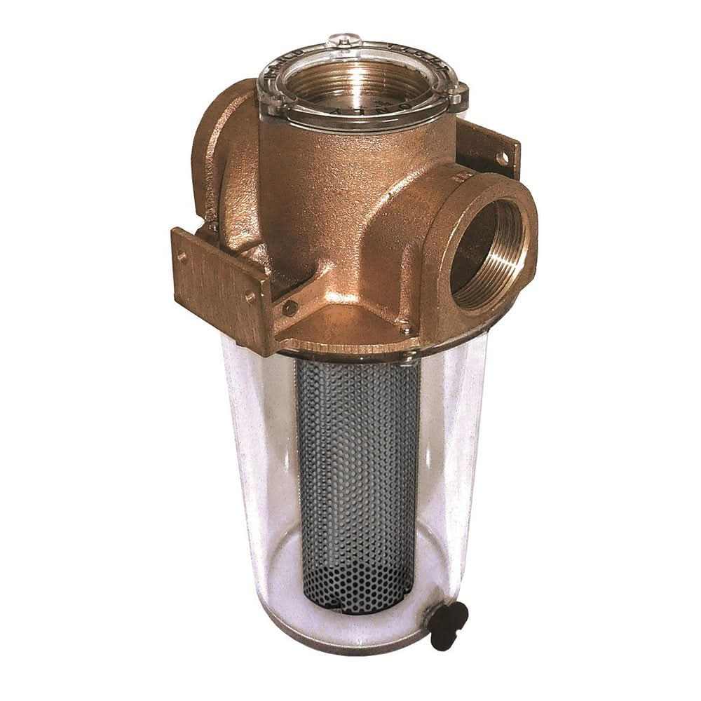 GROCO ARG-500 Series 1/2 inch raw water strainer with Monel basket and bronze head casting