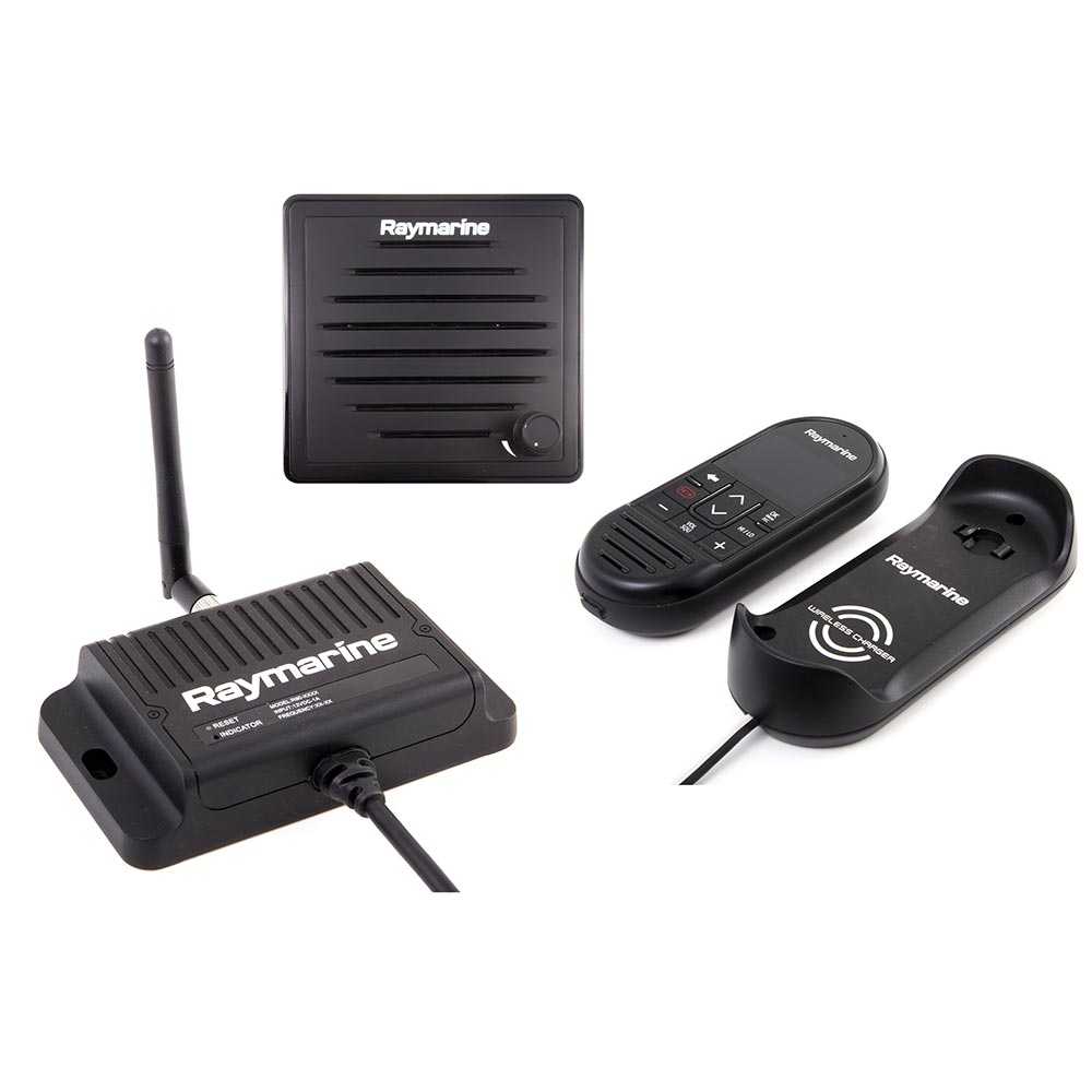 Raymarine Ray90 wireless VHF second station kit with passive speaker, wireless handset, and wireless hub