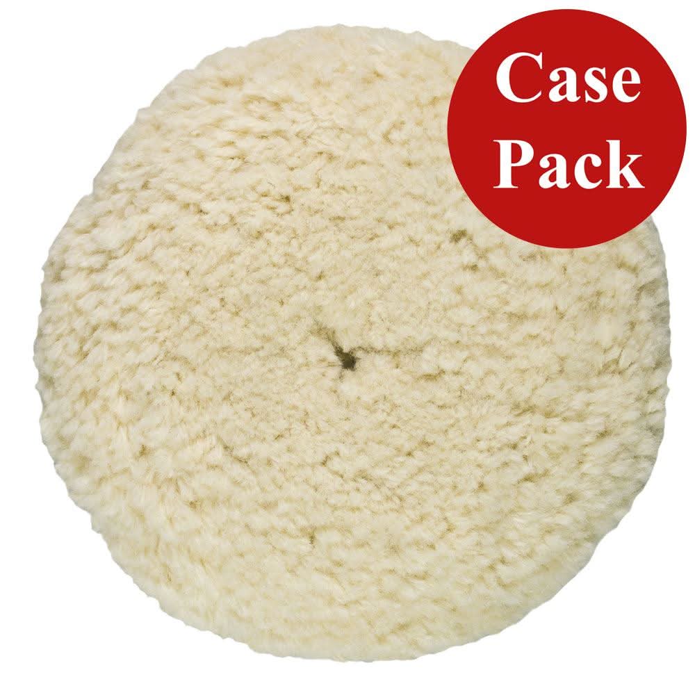 Presta Rotary Wool Buffing Pad - White Heavy Cut - *Case of 12* - 810176CASE
