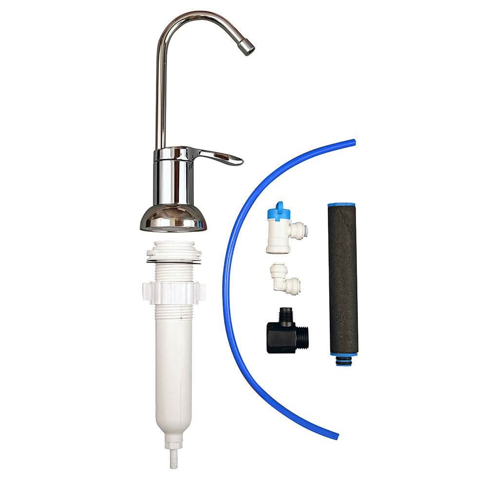 Forespar PUREWATER+ All-In-One water filtration system starter kit with faucet and filter components