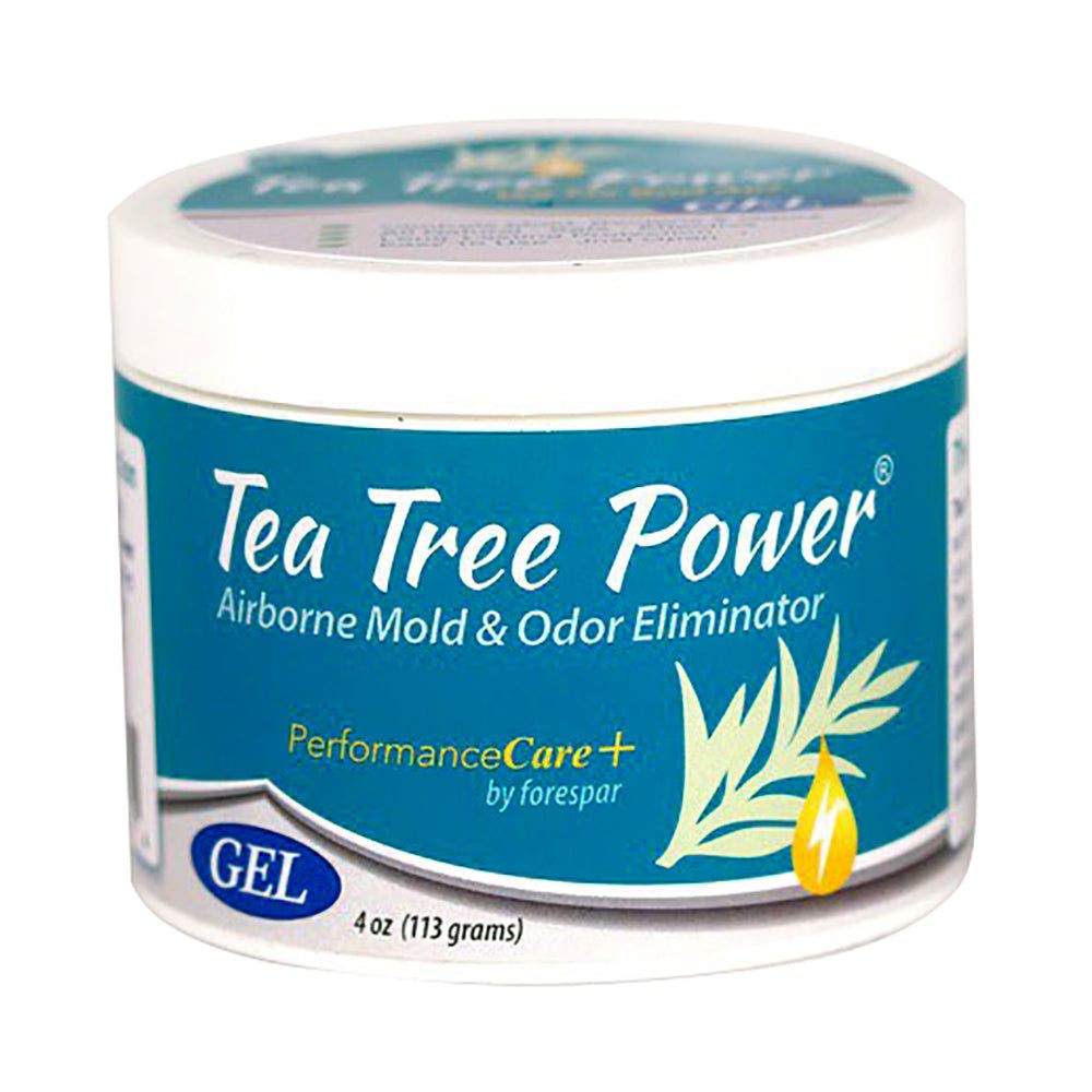Forespar Tea Tree Power Gel 4oz air freshener and mold odor eliminator with natural Australian tea tree oil