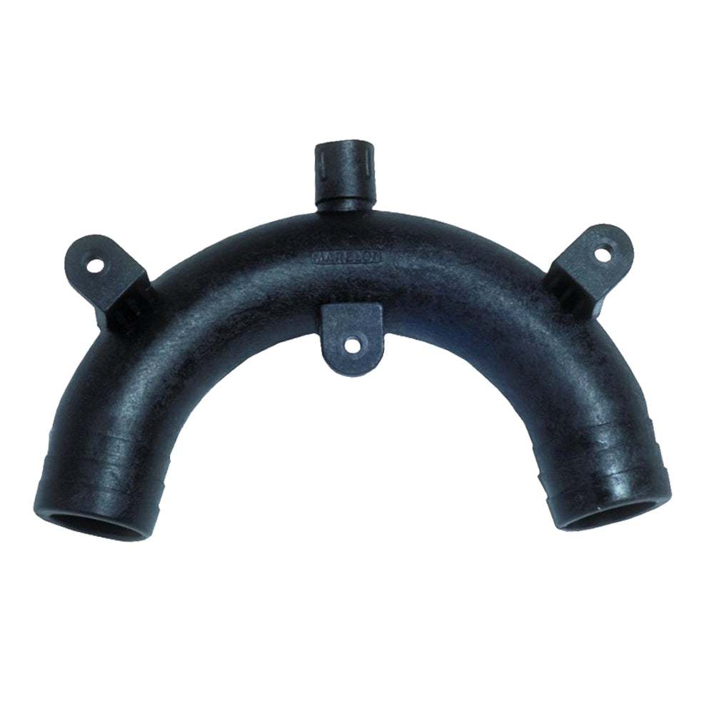 Forespar MF 842 vented loop 3/4 inch marine fluid siphon prevention valve in black Marelon material
