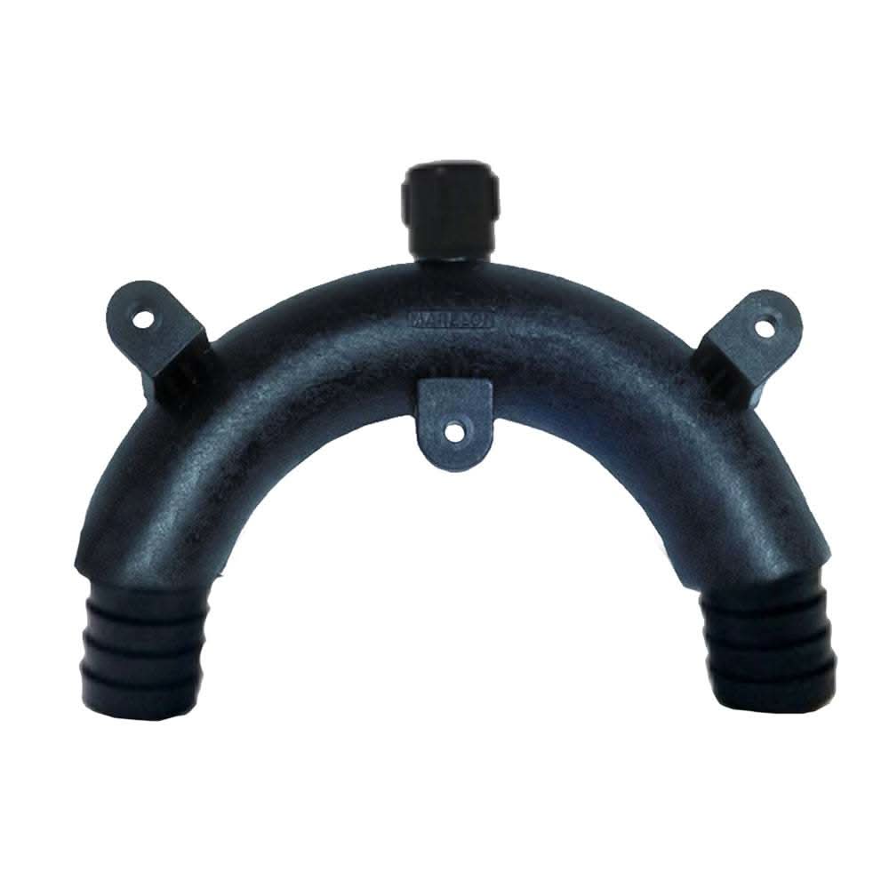 Forespar MF 839 Vented Loop 1-1/4 inch black marine fluid siphon prevention loop with vented valve