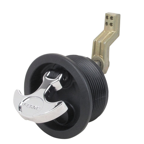 Perko Surface Mount Lock &amp; Latch for Smooth &amp; Carpeted Surfaces w/Offset Cam Bar - 1092DP1BLK