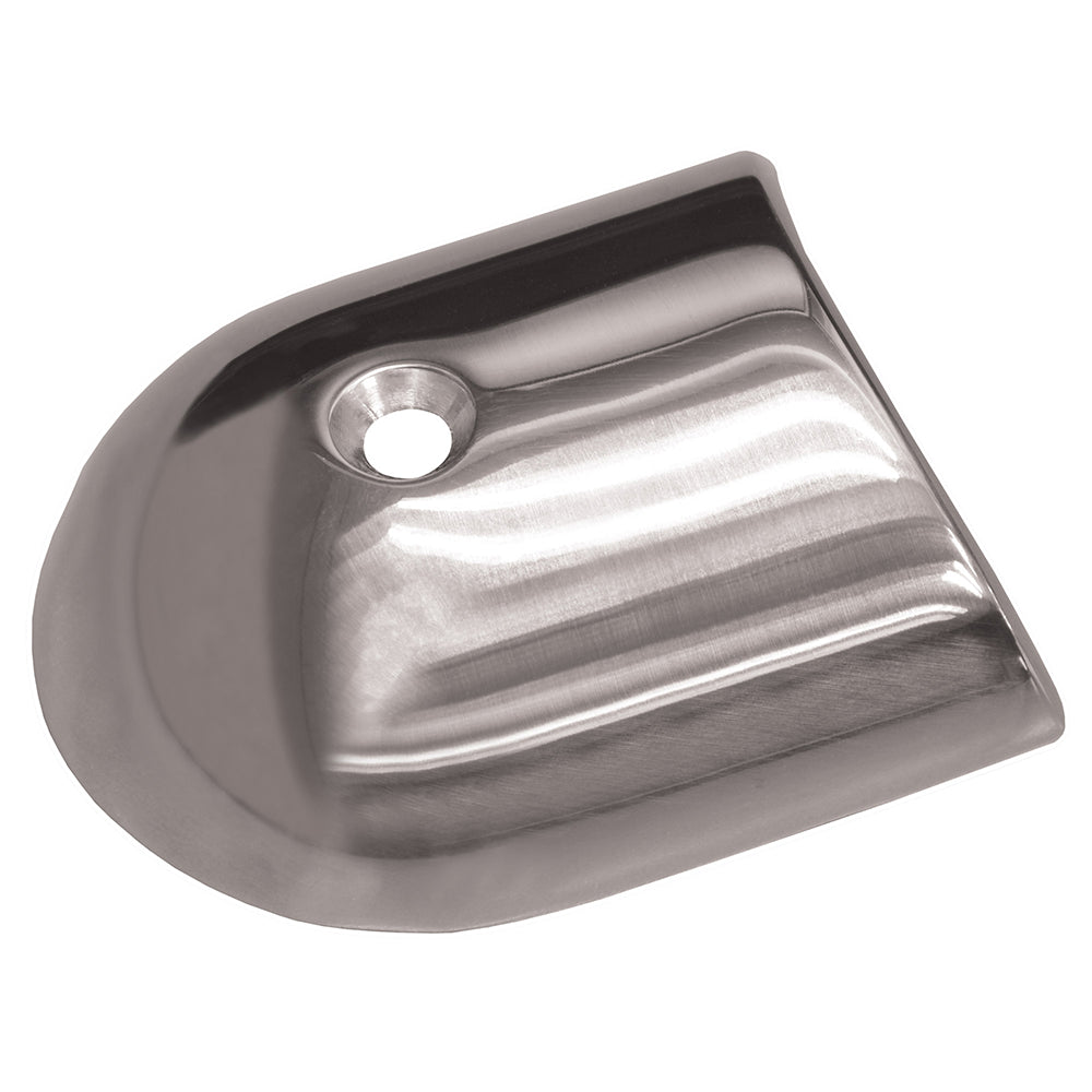 TACO Polished Stainless Steel 2-19/64’’ Rub Rail End Cap - F16-0091