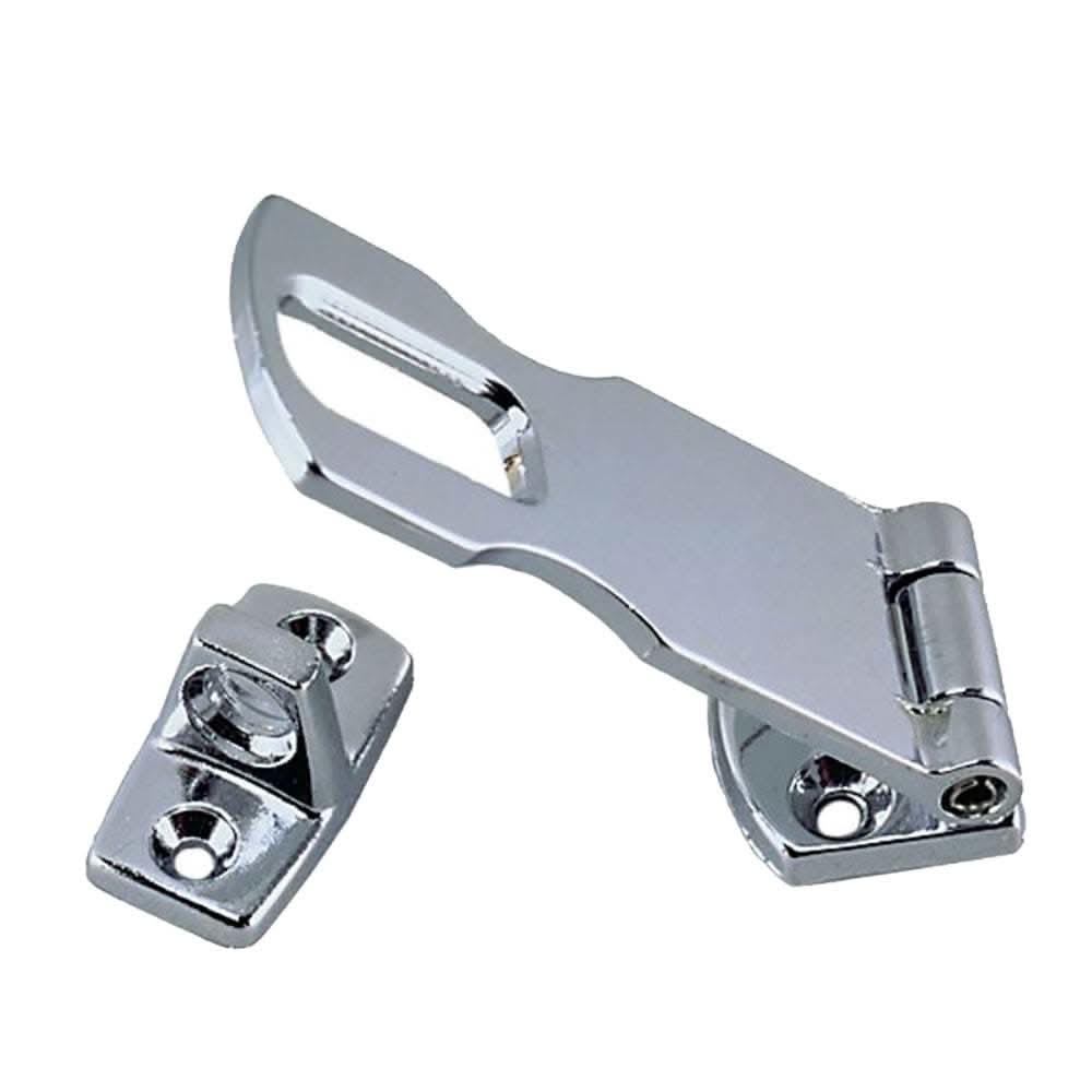 3 inch Chrome Plated Zinc Hasp with hinge and padlock slot