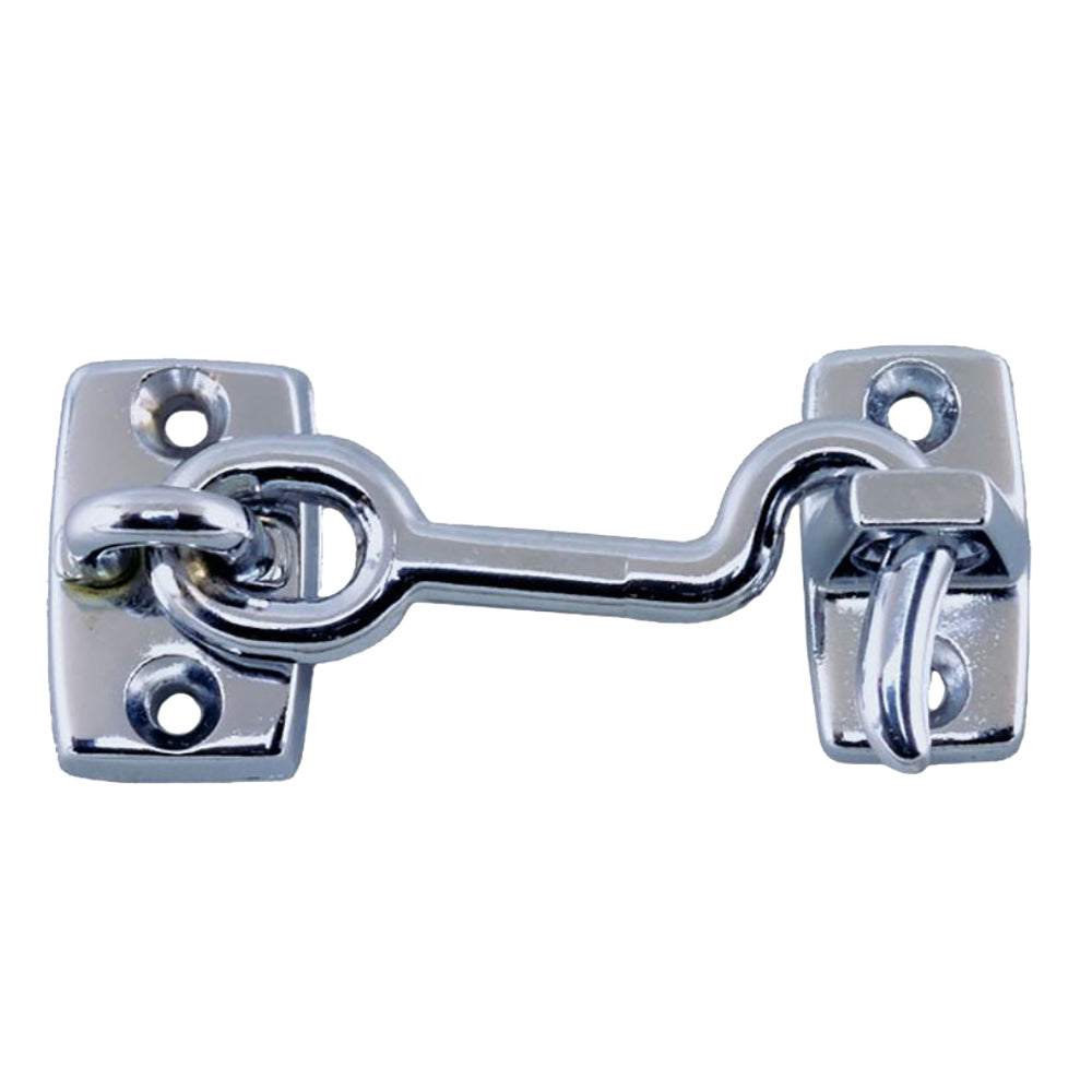 Chrome plated zinc cabin door hook 3 inch sturdy alloy latch