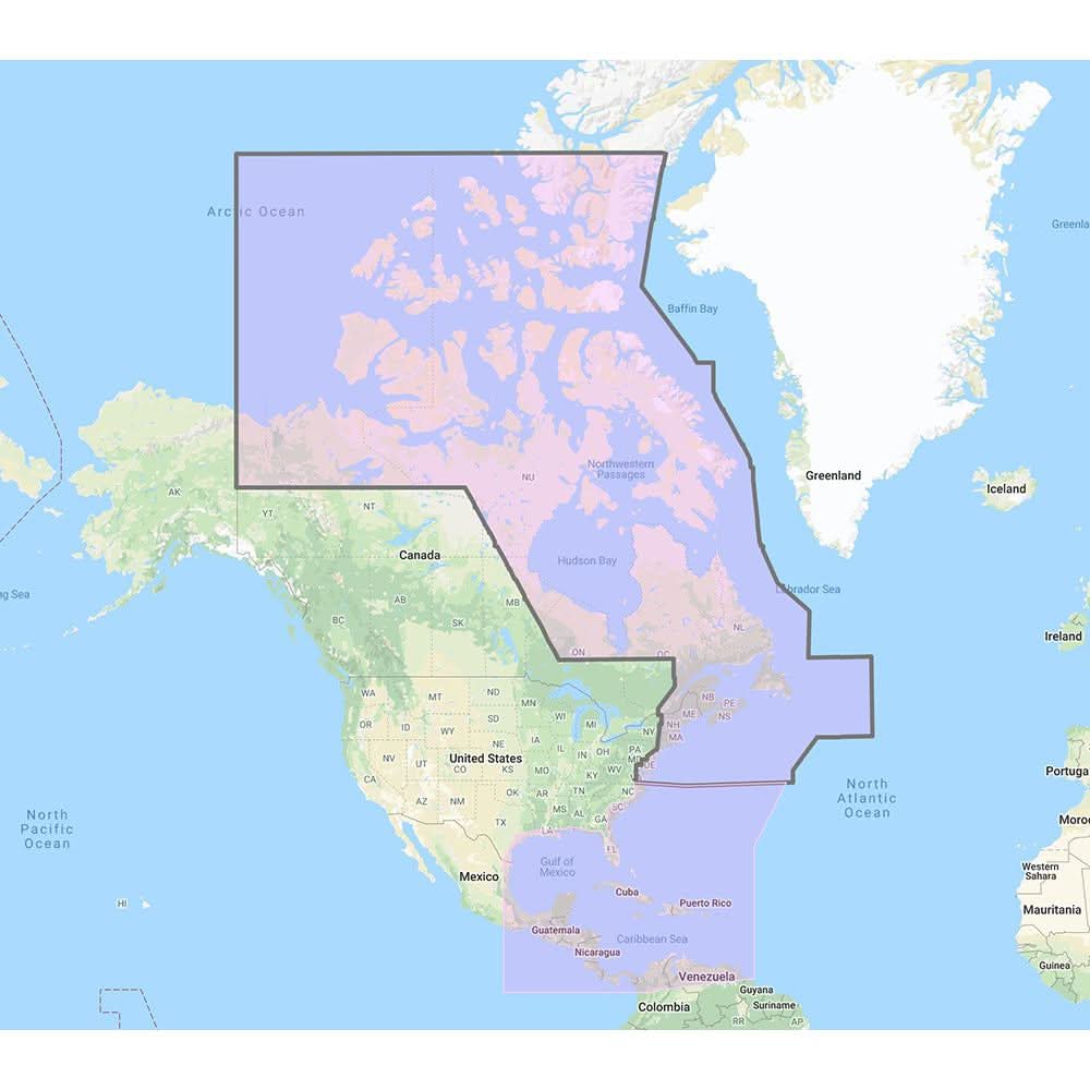 Furuno US & Canada Atlantic Coast Gulf of Mexico Caribbean vector chart coverage area map