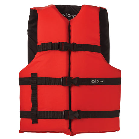 Onyx Nylon General Purpose Life Jacket - Adult Oversize - Red - 103000-100-005-12