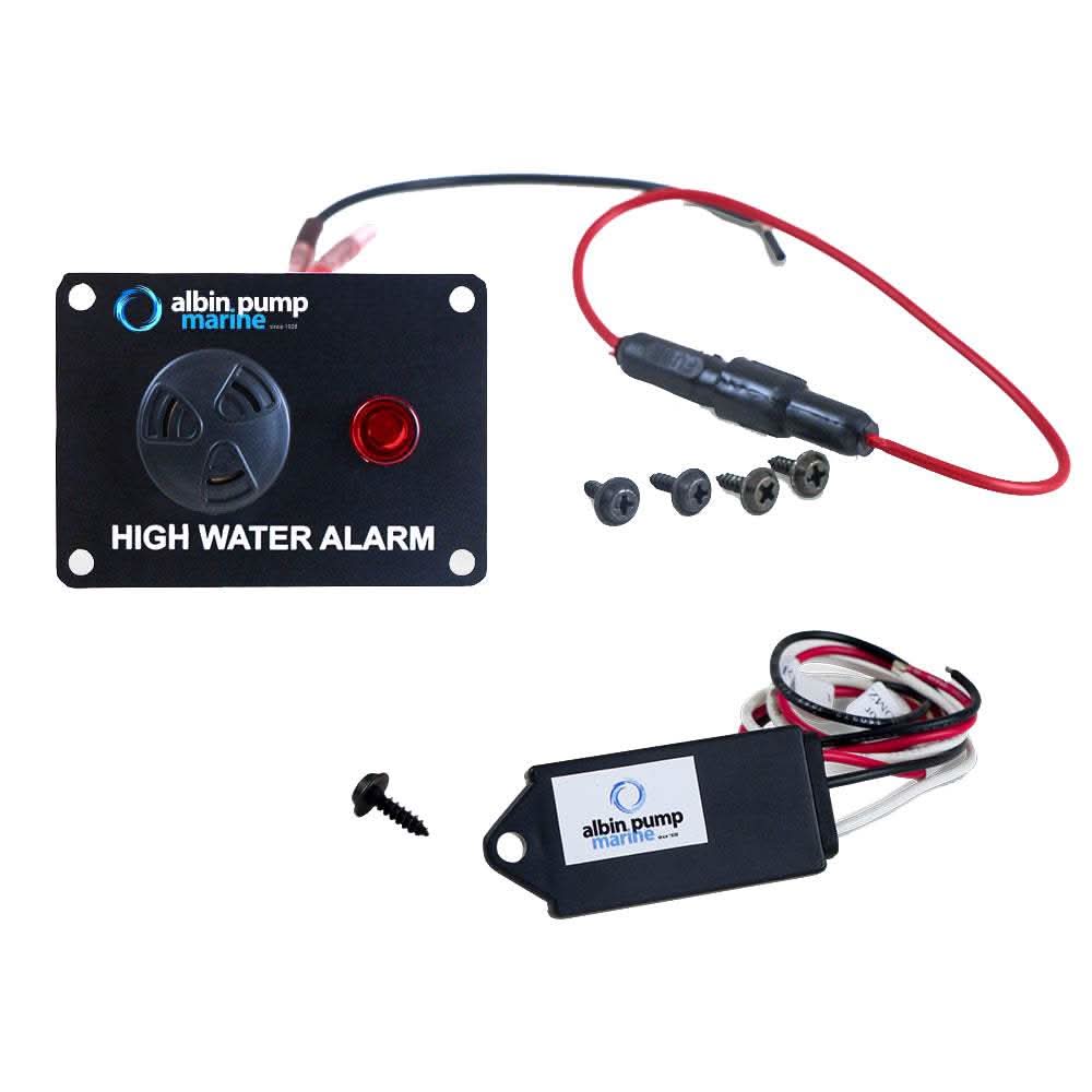 Albin Pump Digital 12V High Water Alarm with electronic sensor and LED indicator