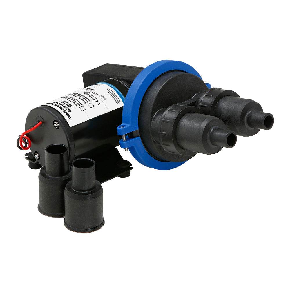 Albin Pump compact 24V diaphragm pump for bilge and grey water, 22L/min capacity with connectors